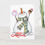 SNOWMAN WISHES HAPPY CHRISTMAS/NEW YEAR FEESTDAGEN KAART<br><div class="desc">CHRISTMAS KOMT ZO LAAT HEM,  HAAR OF HEN WETEN HOE SPECIAAL ZE HET HELE JAAR ZIJN "OP CHRISTMAS TIME" VOOR ZEKERHEID. BEDANKT VOOR OPSLAG MET 1 VAN MIJN 8 STORES~~</div>