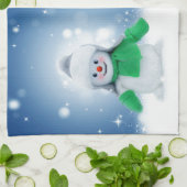 Snowman Wishes Theedoek (Gevouwen)