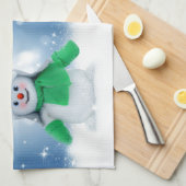 Snowman Wishes Theedoek (Quarter Fold)