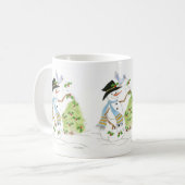 Snowman with a Bluebird Koffiemok (Voorkant links)