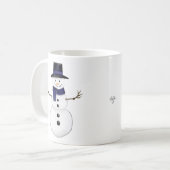 Snowman with Blue Scarf and Matching Hat Koffiemok (Voorkant links)