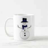 Snowman with Blue Scarf and Matching Hat Koffiemok (Links)