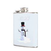 Snowman with hat and scarf. I Love Snow Heupfles (Links)