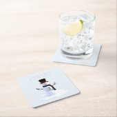 Snowman with hat and scarf. I Love Snow Kartonnen Onderzetters (Insitu)