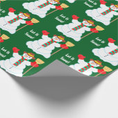 Snowman With Text Cadeaupapier (Hoek)