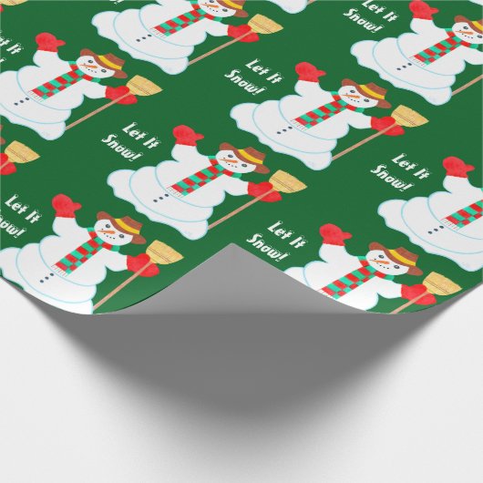 Snowman With Text Cadeaupapier (Hoek)