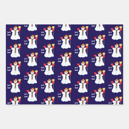 Snowman With Text Wrapping Paper Sheets (Voorkant 2)
