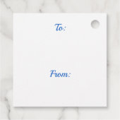 Snowman with Two Sleeping Bunnies with Snowflakes Bedankjes Labels (Achterkant)