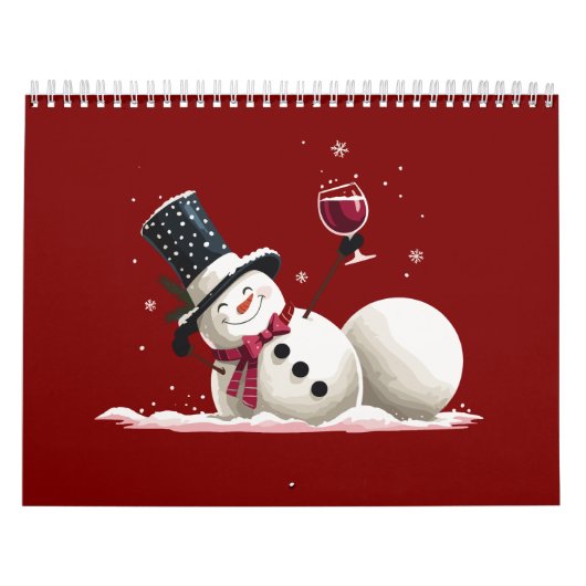 Snowman With Wine Christmas Gift Xmas Holiday  Kalender (Hoes)