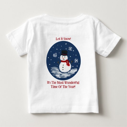 Snowman Wonderful Time Jaar PERSONALISEREN (Achterkant)