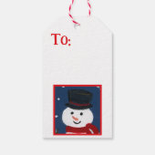 Snowman Wonderful Time Jaar PERSONALISEREN Naam Cadeaulabel (Achterkant)