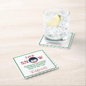 Snowman Wonderful Time Jaar PERSONALISEREN Naam Kartonnen Onderzetters (Insitu)