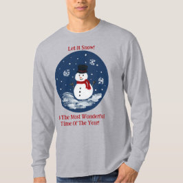 Snowman Wonderful Time Jaar PERSONALISEREN T-shirt