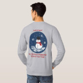 Snowman Wonderful Time Jaar PERSONALISEREN T-shirt (Achterkant volledig)