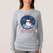 Snowman Wonderful Time Jaar PERSONALISEREN T-shirt (Voorkant)