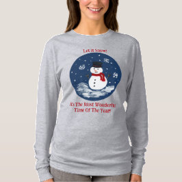 Snowman Wonderful Time Jaar PERSONALISEREN T-shirt