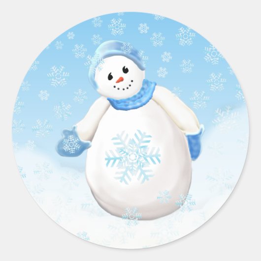 Snowman Wonderland Sticker (Voorkant)