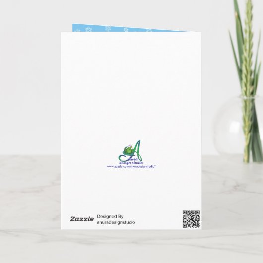 Snowman Wonderland voor dochter en schoonzoon Feestdagen Kaart (Achterkant)