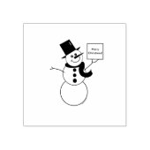 Snowman Wood Art Stamp Rubberstempel (Afrduk)