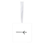 Snowman Wooden Cube Christmas Ornament (Rechts)