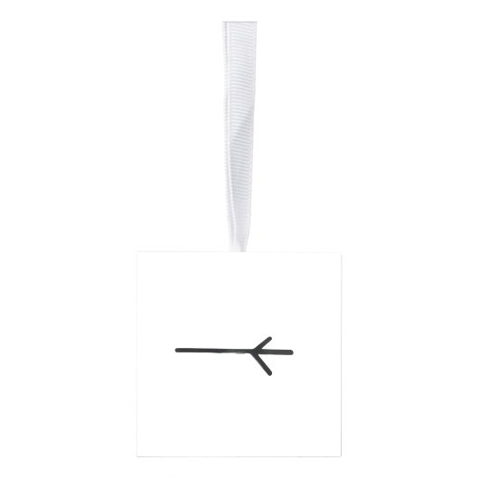 Snowman Wooden Cube Christmas Ornament (Rechts)