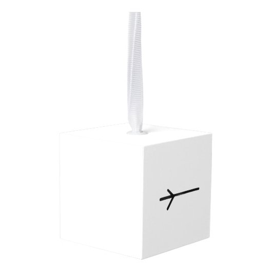 Snowman Wooden Cube Christmas Ornament (Achter hoekig)