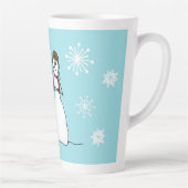 Snowman woont in koude weerstand latte mok (Rechts)