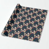 Snowman Wrapping Paper Cadeaupapier (Uitgerold)