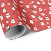 Snowman Wrapping Paper Cadeaupapier (Rol Hoek)