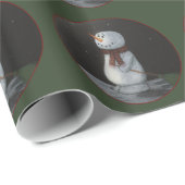 Snowman Wrapping Paper Cadeaupapier (Rol Hoek)