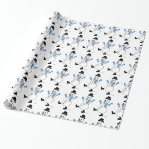 Snowman Wrapping Paper Cadeaupapier