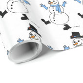 Snowman Wrapping Paper Cadeaupapier (Rol Hoek)