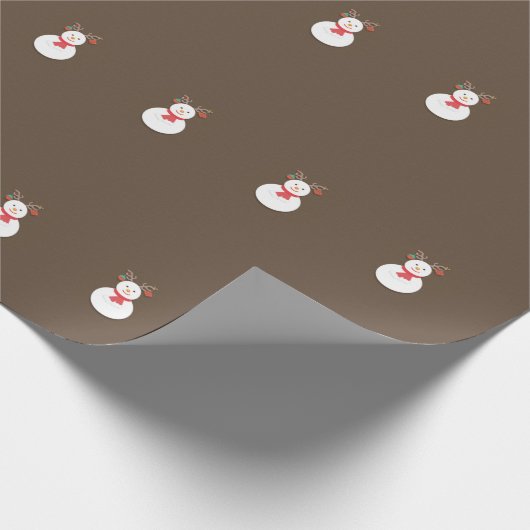 Snowman Wrapping Paper Cadeaupapier (Hoek)
