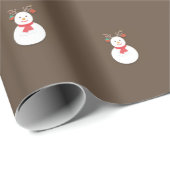 Snowman Wrapping Paper Cadeaupapier (Rol Hoek)