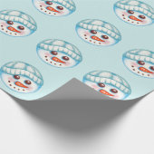 Snowman Wrapping Paper Cadeaupapier (Hoek)