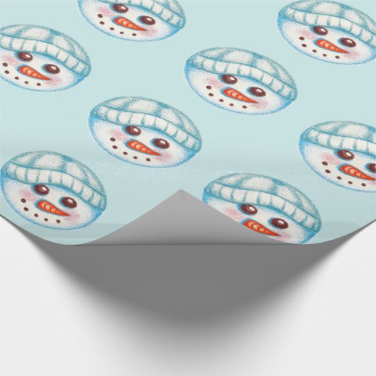 Snowman Wrapping Paper Cadeaupapier (Hoek)