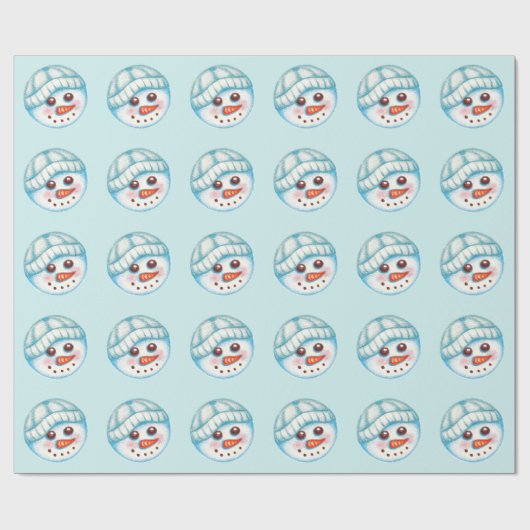 Snowman Wrapping Paper Cadeaupapier (Vlak)