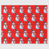 Snowman Wrapping Paper Cadeaupapier (Vlak)