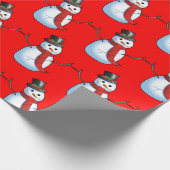 Snowman Wrapping Paper Cadeaupapier (Hoek)