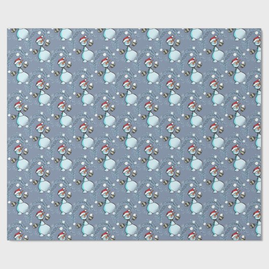 Snowman Wrapping Paper Cadeaupapier (Vlak)