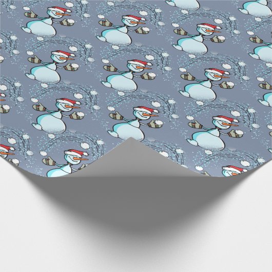 Snowman Wrapping Paper Cadeaupapier (Hoek)