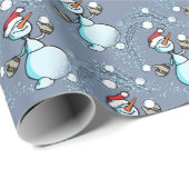 Snowman Wrapping Paper Cadeaupapier (Rol Hoek)