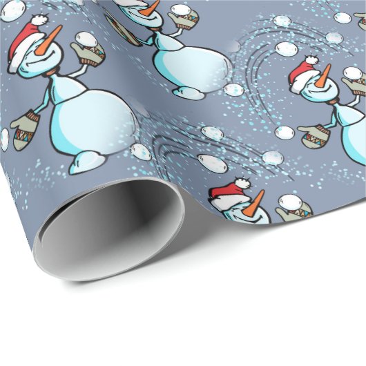 Snowman Wrapping Paper Cadeaupapier (Rol Hoek)