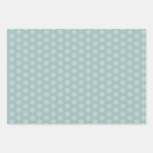 Snowman Wrapping Paper Flat Sheet Set van 3 (Voorkant 2)