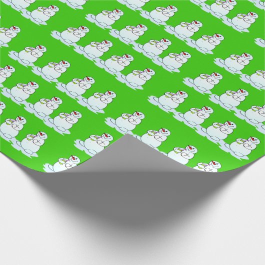 Snowman wrapping paper met prettige kerstfeestdage cadeaupapier (Hoek)