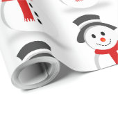 Snowman Wrapping Paper (Plain) Cadeaupapier (Rol Hoek)
