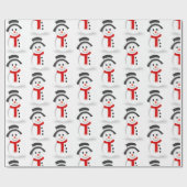 Snowman Wrapping Paper (Plain) Cadeaupapier (Vlak)