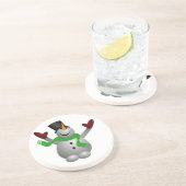 Snowman Zandsteen Onderzetter (Zijkant)