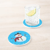 Snowman Zandsteen Onderzetter (Zijkant)