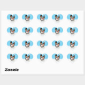 Snowman zelf gepersonaliseerde sneeuwman hart sticker (Vel)